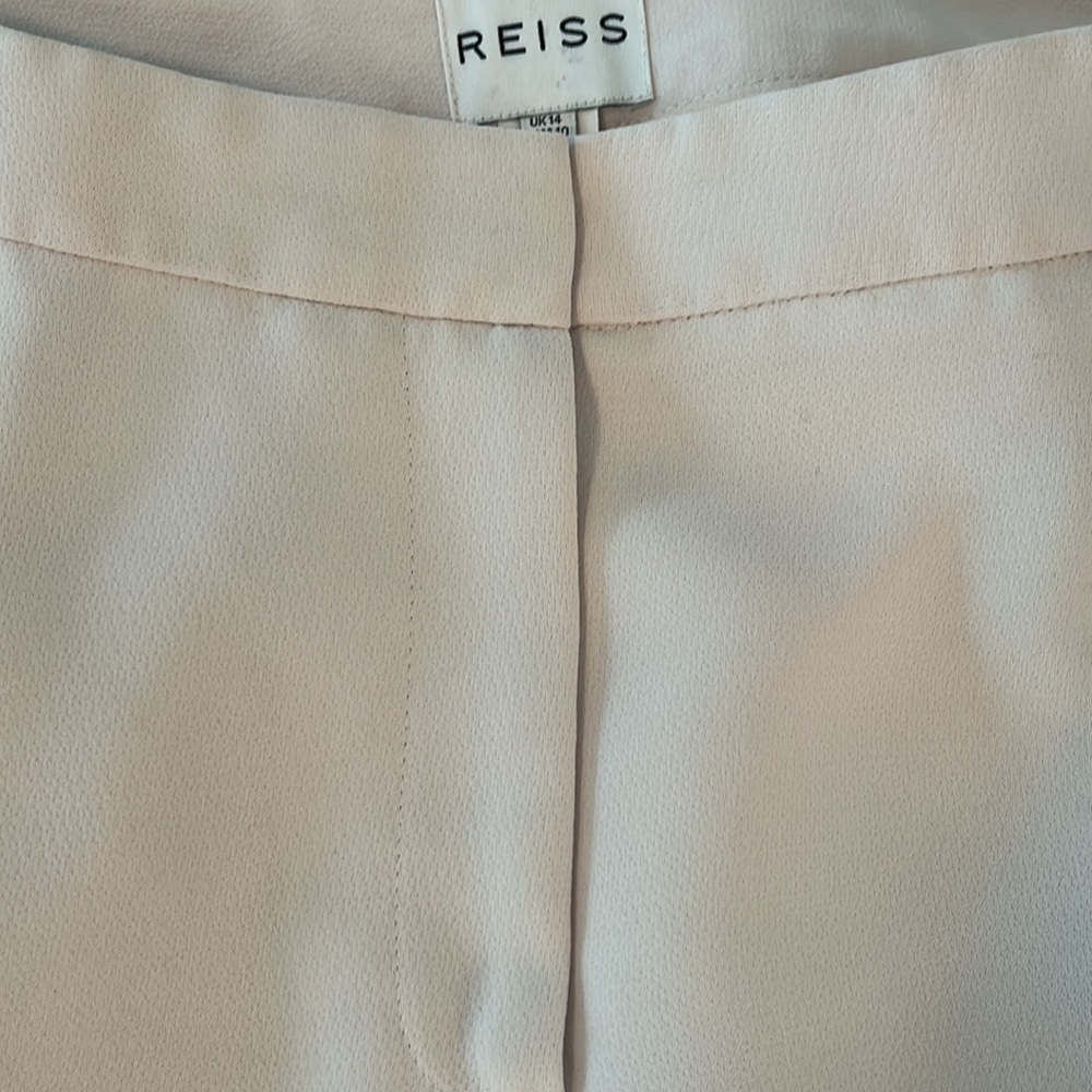 REISS flowy wide leg cream colored pants. EUC. Worn to one event.  Beautiful! - Picture 6 of 10
